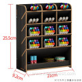 Wood Desktop Stationery Storage with 9 Compartments